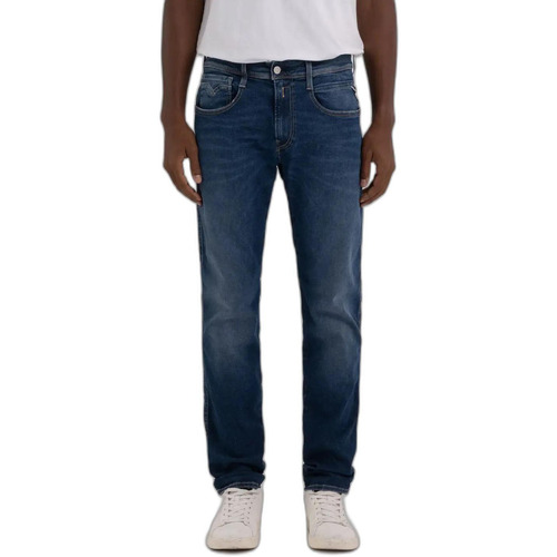 Kleidung Herren Straight Leg Jeans Replay ANBASS M914Y .000.661 OR1 Blau