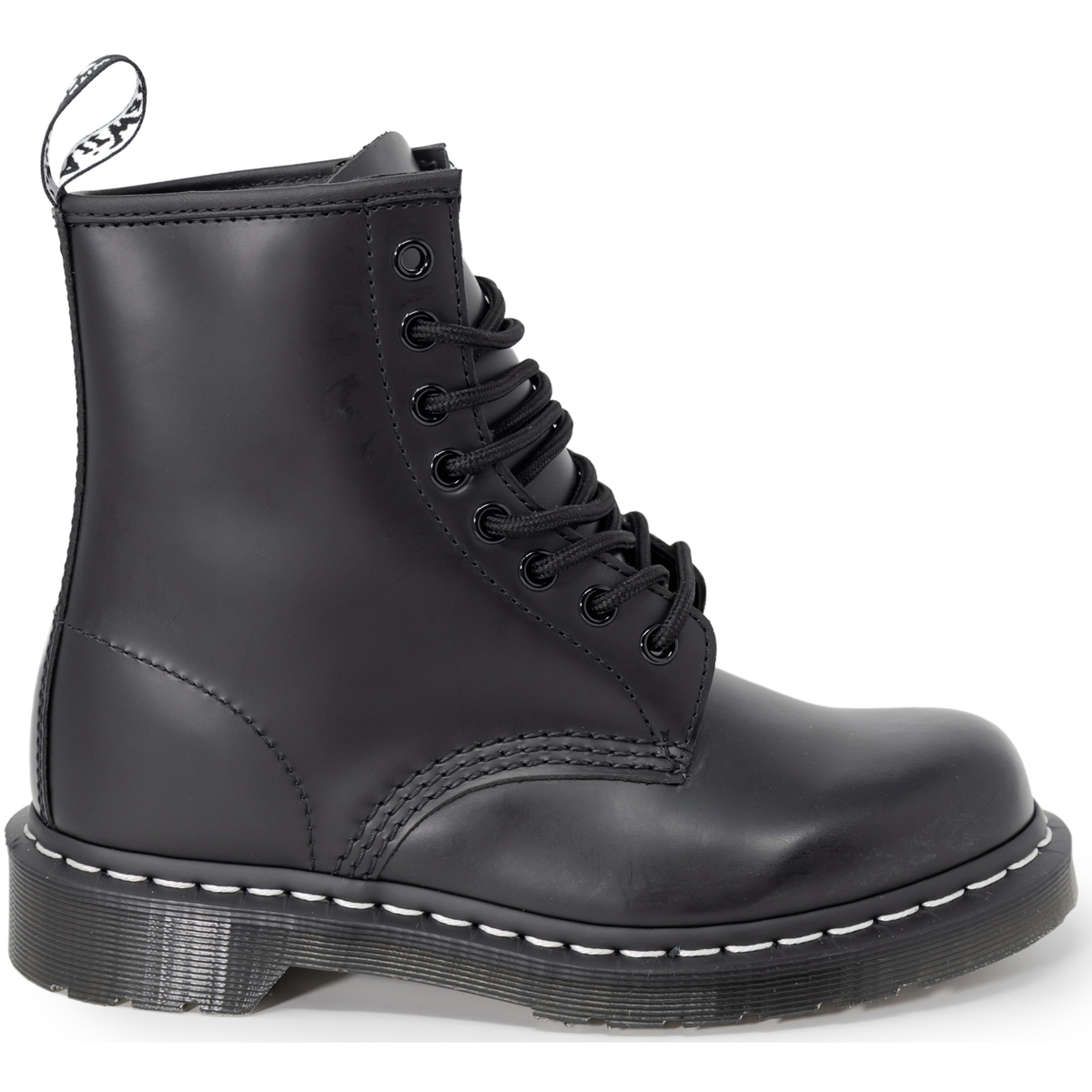 Schuhe Damen Boots Dr. Martens 1460 WS BLACK SMOOTH UNISEX 24758001 Schwarz