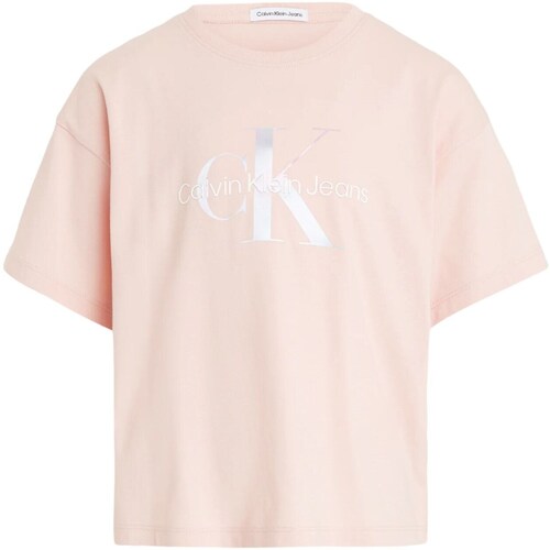 Kleidung Mädchen T-Shirts Calvin Klein Jeans IG0IG02434 Rosa
