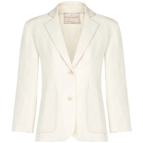 Kleidung Damen Jacken Rinascimento CFC0119047003 Creme Weiß