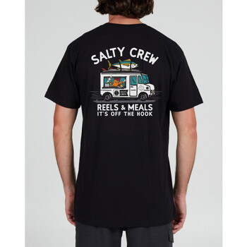 Kleidung Herren T-Shirts & Poloshirts Salty Crew Reels & meals premium s/s tee Schwarz