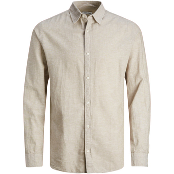 Jack & Jones Linen Blend Shirt L/S Beige