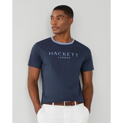 Kleidung Herren T-Shirts Hackett HM500797 HERITAGE Blau