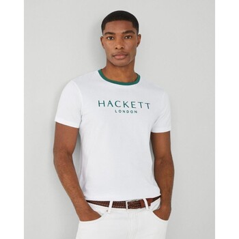 Kleidung Herren T-Shirts Hackett HM500797 HERITAGE Weiss