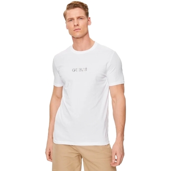 Kleidung Herren T-Shirts Guess Classic Weiss