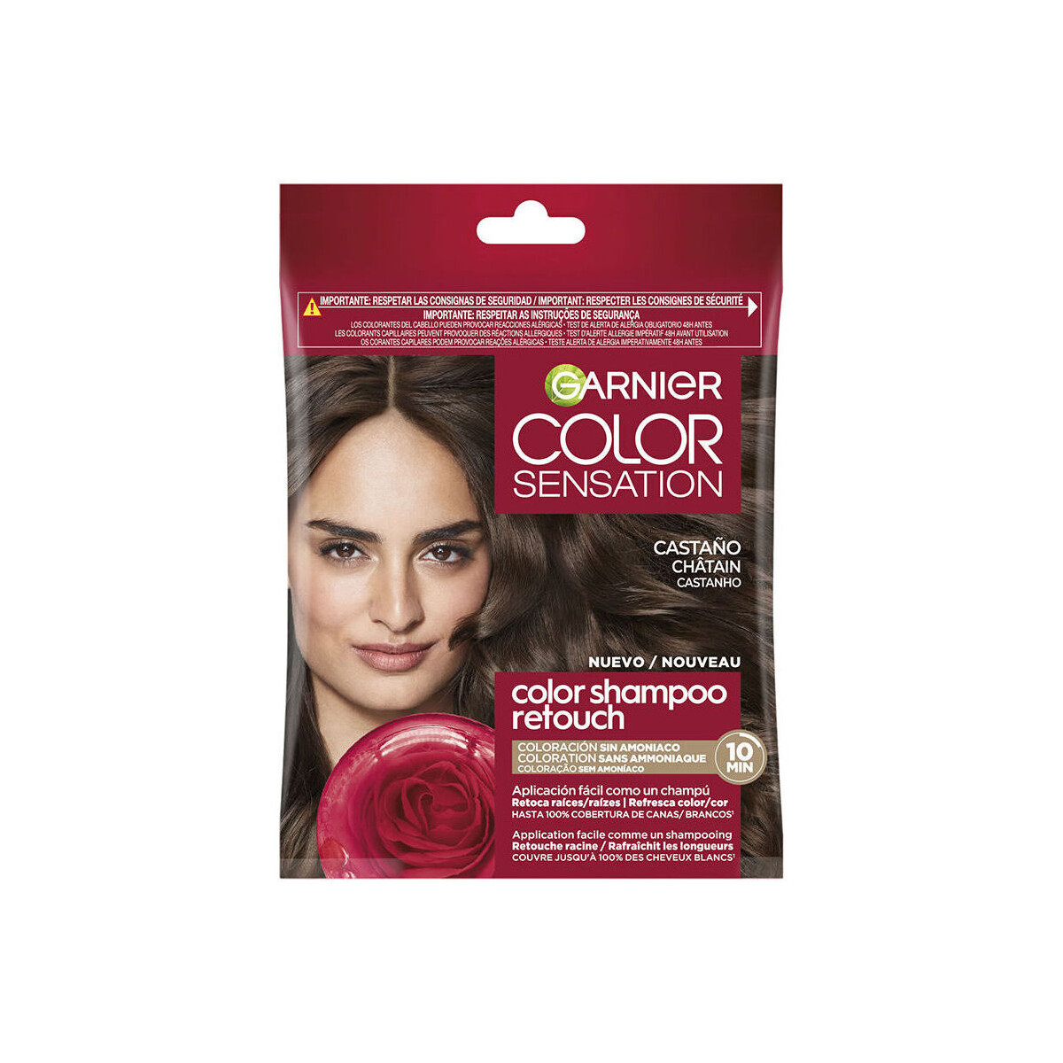 Beauty Damen Haarfärbung Garnier Color Sensation Shampoo 4.0-braun 3 Stk 