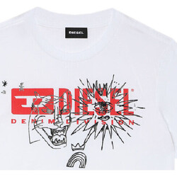 Kleidung Jungen T-Shirts & Poloshirts Diesel 00J510-KYAQH Weiss