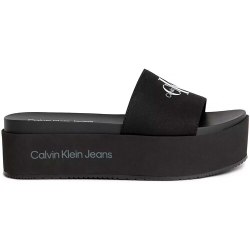 Schuhe Damen Pantoletten Calvin Klein Jeans 31883 NEGRO
