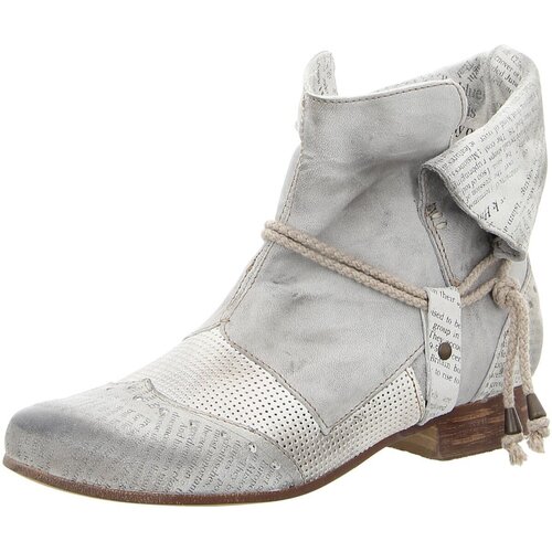 Schuhe Damen Boots Charme Stiefeletten FISYER GIORNALE+FISY (AVORIO+GAS) Grau