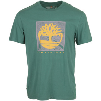 Kleidung Herren T-Shirts Timberland Tree Logo Short Sleeve Grün