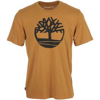 Timberland Tree Logo Short Sleeve Braun