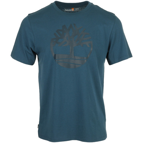 Kleidung Herren T-Shirts Timberland Tree Logo Short Sleeve Blau
