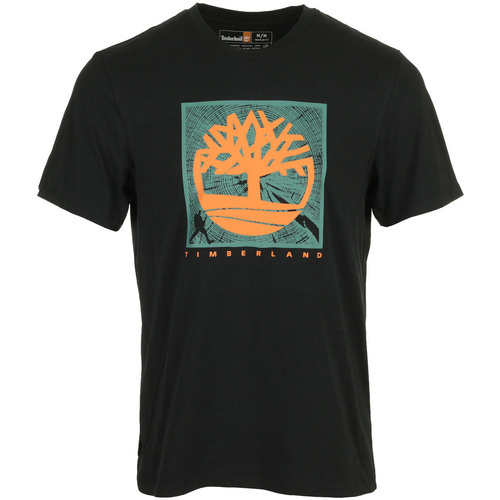 Kleidung Herren T-Shirts Timberland Tree Logo Short Sleeve Schwarz