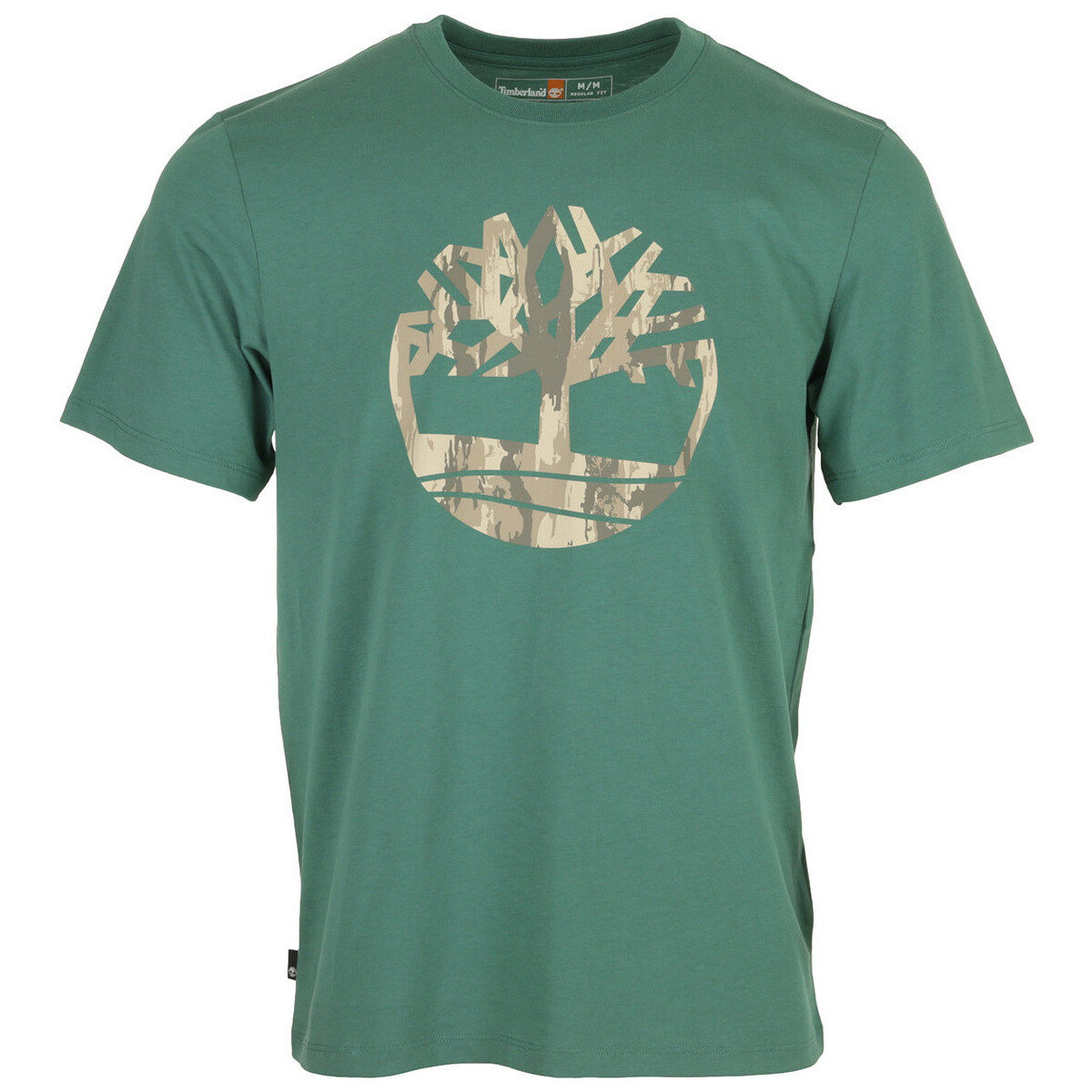 Kleidung Herren T-Shirts Timberland Camo Tree Logo Short Sleeve Grün