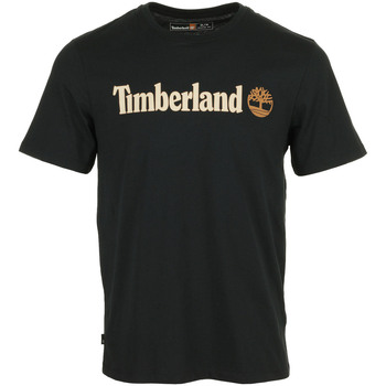 Timberland Linear Logo Short Sleeve Schwarz