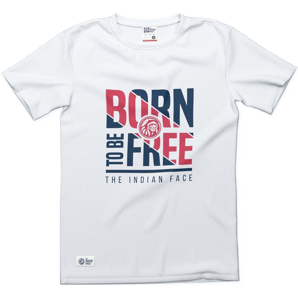 Kleidung T-Shirts The Indian Face Born to be Free Weiss