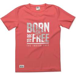 Kleidung T-Shirts The Indian Face Born to be Free Rot