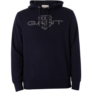 Kleidung Herren Sweatshirts Gant Hoodie mit grafischem Logo Blau