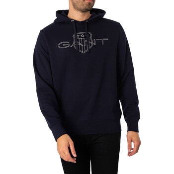 Gant Hoodie mit grafischem Logo Blau
