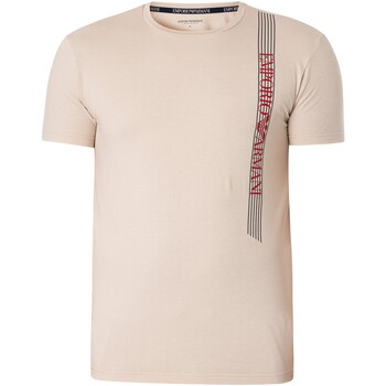 Kleidung Herren Pyjamas/ Nachthemden Emporio Armani Lounge Crew T-Shirt Beige