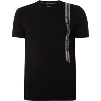 Kleidung Herren Pyjamas/ Nachthemden Emporio Armani Lounge Crew T-Shirt Schwarz