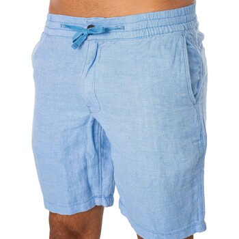 Kleidung Herren Shorts / Bermudas Superdry Leinenshorts mit Kordelzug Blau