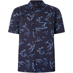 Kleidung Herren Kurzärmelige Hemden Superdry Kurzärmliges Strandhemd Blau