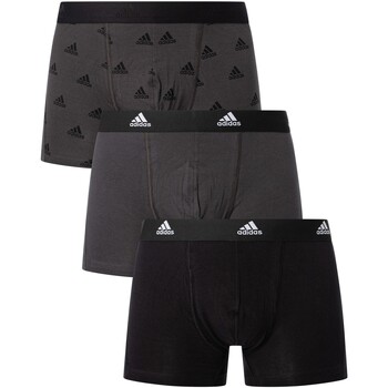 Unterwäsche Herren Boxershorts adidas Originals 3er-Pack aktive Flex-Unterhosen Schwarz