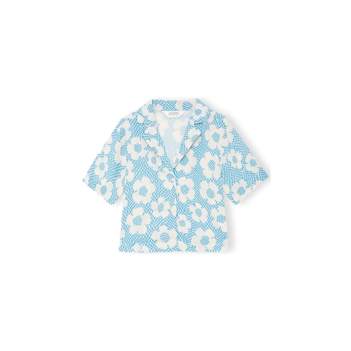 Kleidung Damen Tops / Blusen Compania Fantastica COMPAÑIA FANTÁSTICA Shirt 12108 - Flowers Blau