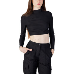 Kleidung Damen Tops / Blusen Calvin Klein Jeans TECHNICAL KNIT MOCK J20J221312 Schwarz