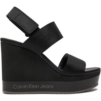 Schuhe Damen Pumps Calvin Klein Jeans WEDGE WEBBING YW0YW01360 Schwarz