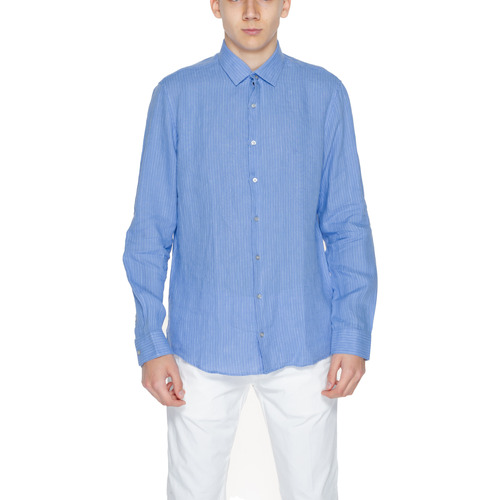 Kleidung Herren Langärmelige Hemden Calvin Klein Jeans K10K112887 Blau