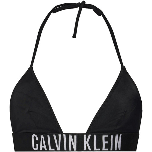 Kleidung Damen Bikini Ober- und Unterteile Calvin Klein Jeans MICRO TRIANGLE-NYLON KW0KW02581 Schwarz