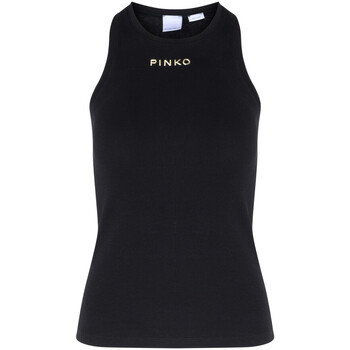 Pinko  T-Shirts & Poloshirts Top  gerippt schwarz