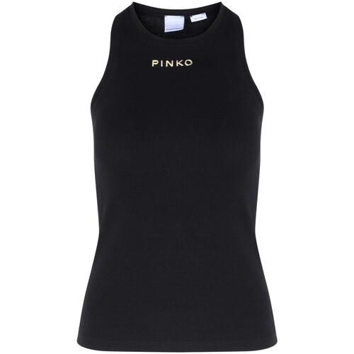 Kleidung Damen T-Shirts & Poloshirts Pinko Top  gerippt schwarz Other