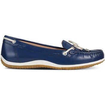 Schuhe Damen Slipper Geox D92DNB MOKASIN Blau