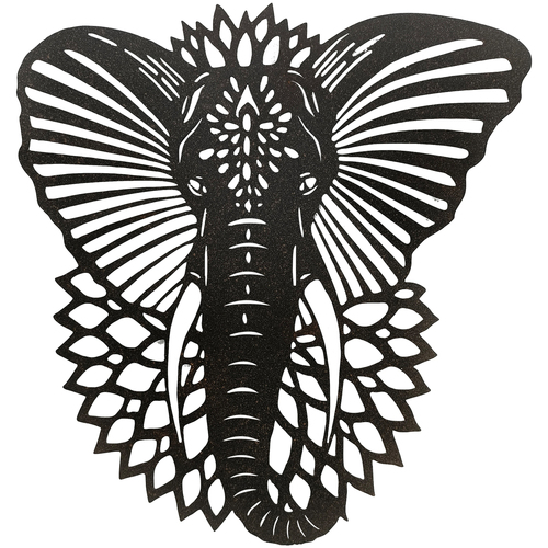 Home Statuetten und Figuren Signes Grimalt Elefanten-Wanddekoration Grau
