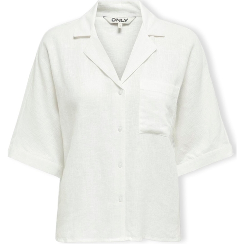 Kleidung Damen Tops / Blusen Only Noos Tokyo Life Shirt S/S - Bright White Weiss