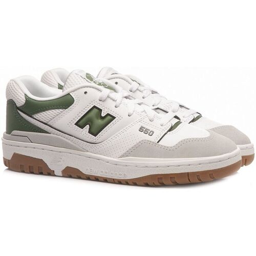 Schuhe Sneaker New Balance GSB550SD-WHITE/GREEN Weiss