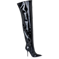 Schuhe Damen Kniestiefel D&G CU0756 AQ132 Schwarz