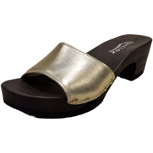 Schuhe Damen Pantoletten / Clogs Softclox Pantoletten Kelly S3382-85 ( dunkel ) Perlato S3382-85 Gold