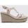Schuhe Damen Leinen-Pantoletten mit gefloch Xti 142834 Blau