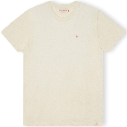 Kleidung Herren T-Shirts & Poloshirts Revolution T-Shirt Regular 1364 FLA - Off White/Mel Weiss
