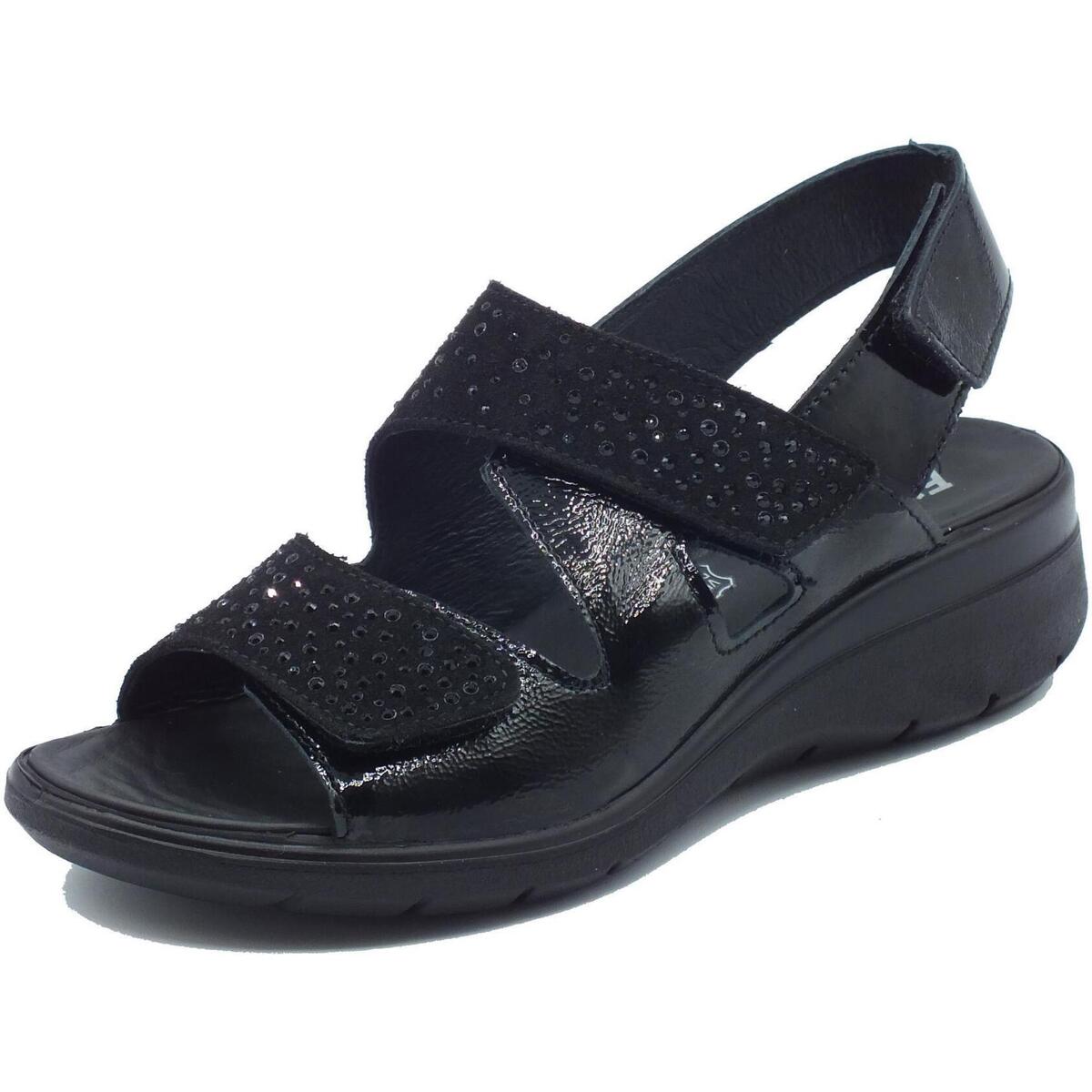 Schuhe Damen Sandalen / Sandaletten Enval 5778800 Naplak Schwarz