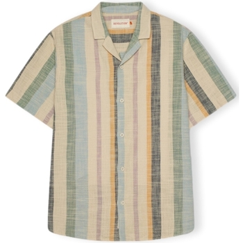 Revolution  Hemdbluse Cuban Shirt S/S 3918 - Dustgreen