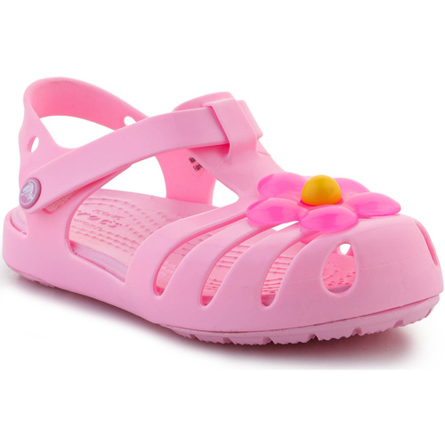 Schuhe Kinder Sandalen / Sandaletten Crocs Isabela Charm Sandals 208445-6S0 Rosa