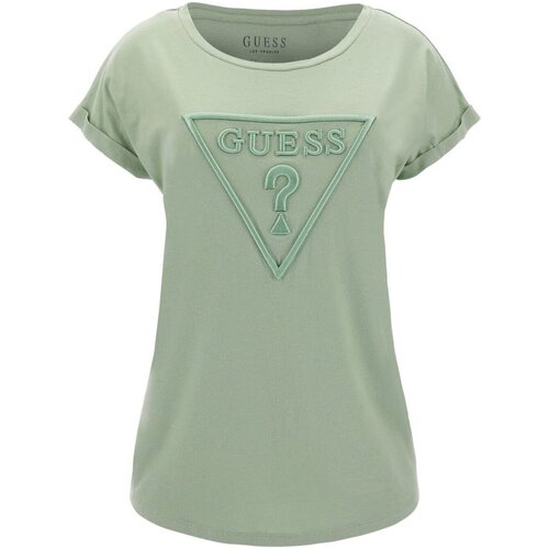 Kleidung Damen T-Shirts & Poloshirts Guess Q3GI00 KBSU0 Grün