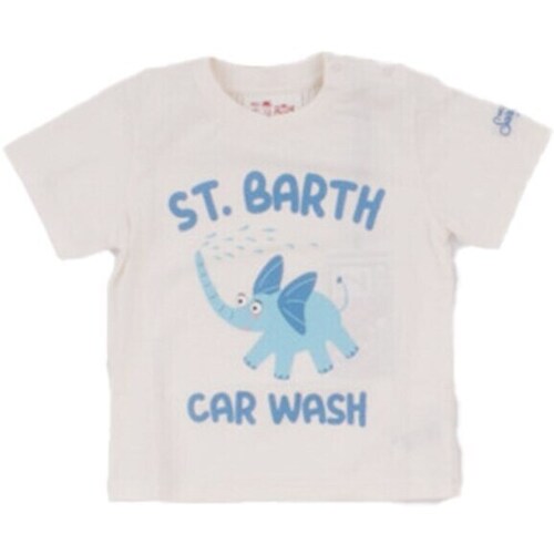 Kleidung Jungen T-Shirts Mc2 Saint Barth TSH0001 02175F Weiss