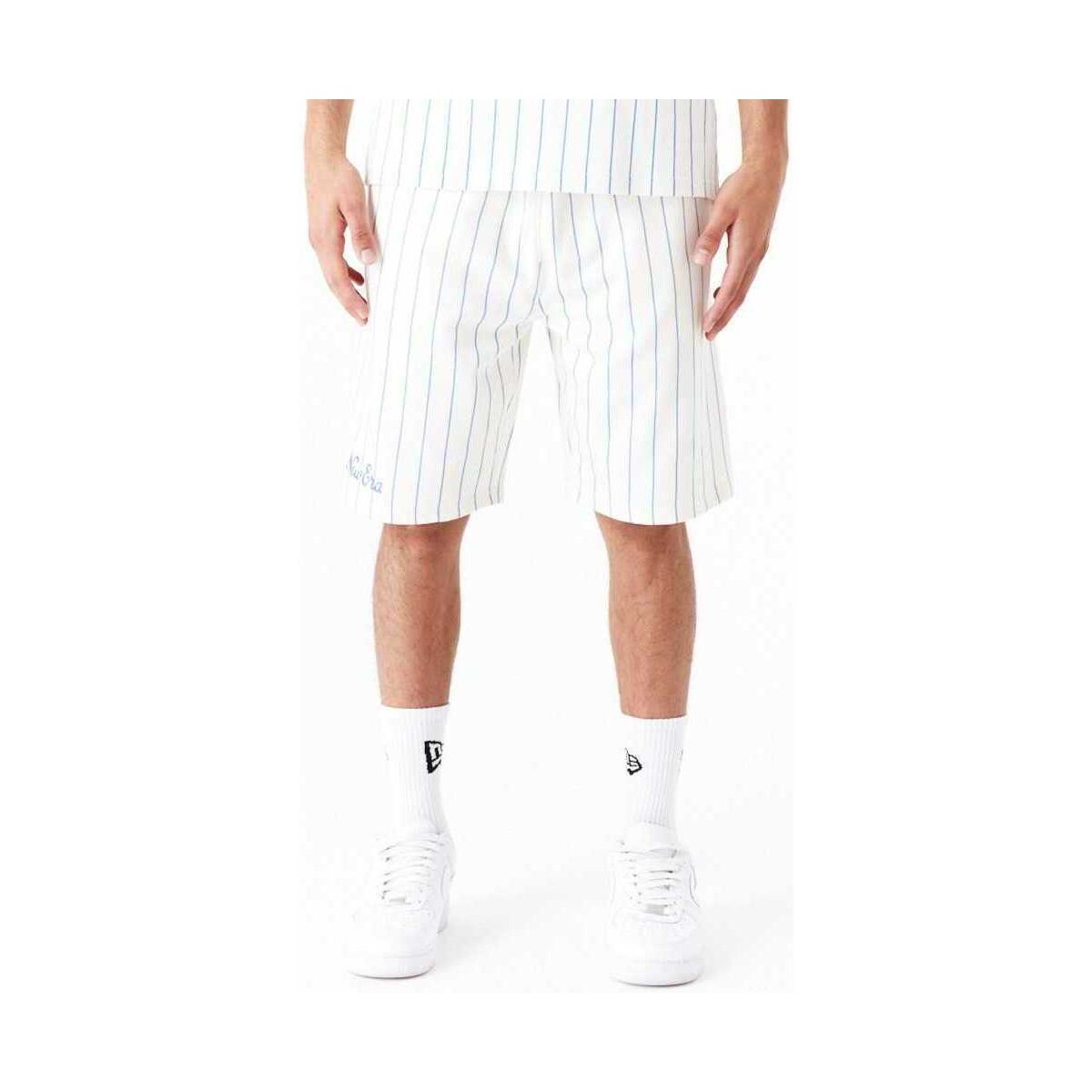 Kleidung Herren Shorts / Bermudas New-Era Ne pinstripe shorts newera Weiss
