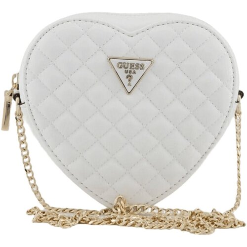 Taschen Damen Handtasche Guess Mode Accessoires RIANEE QUILT HEART BAG HWQG9236770 WHI Weiss